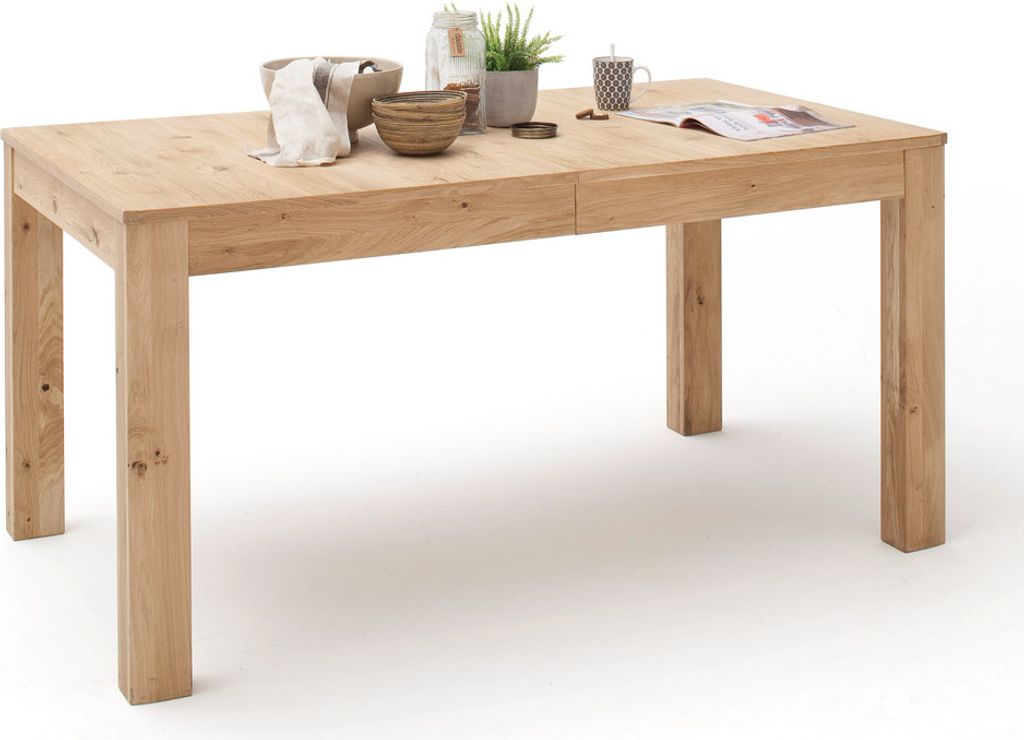 Esszimmer Esstisch SAMARA-05 Massivholz-Tisch aus Asteiche Bianco massiv - B/H/T: 160/77/90cm