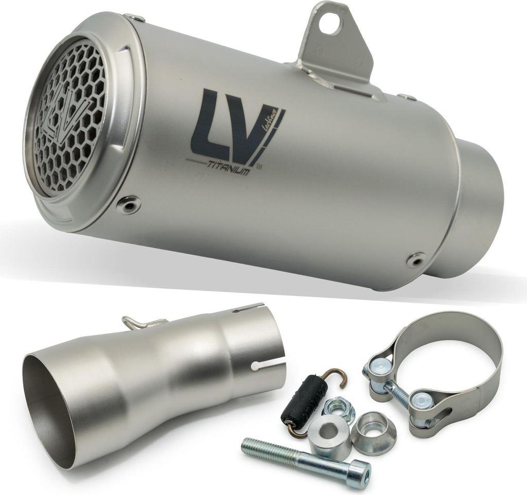LeoVince Endschalldämpfer LV CORSA S mit Zulassung, Titanium, Edelstahl Kappe kompatibel mit Honda CB 1000 R Neo Sports Café Bj. 2018 - 2024 E4 / E5