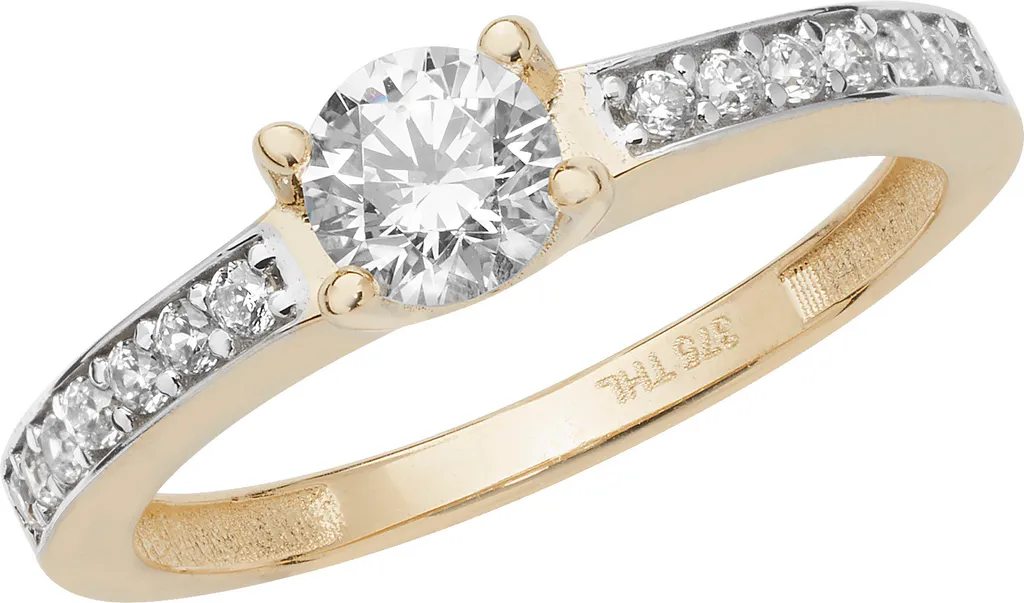Bague Solitaire Or Durable et Anti-Allergique avec Zirconium Brillant 53