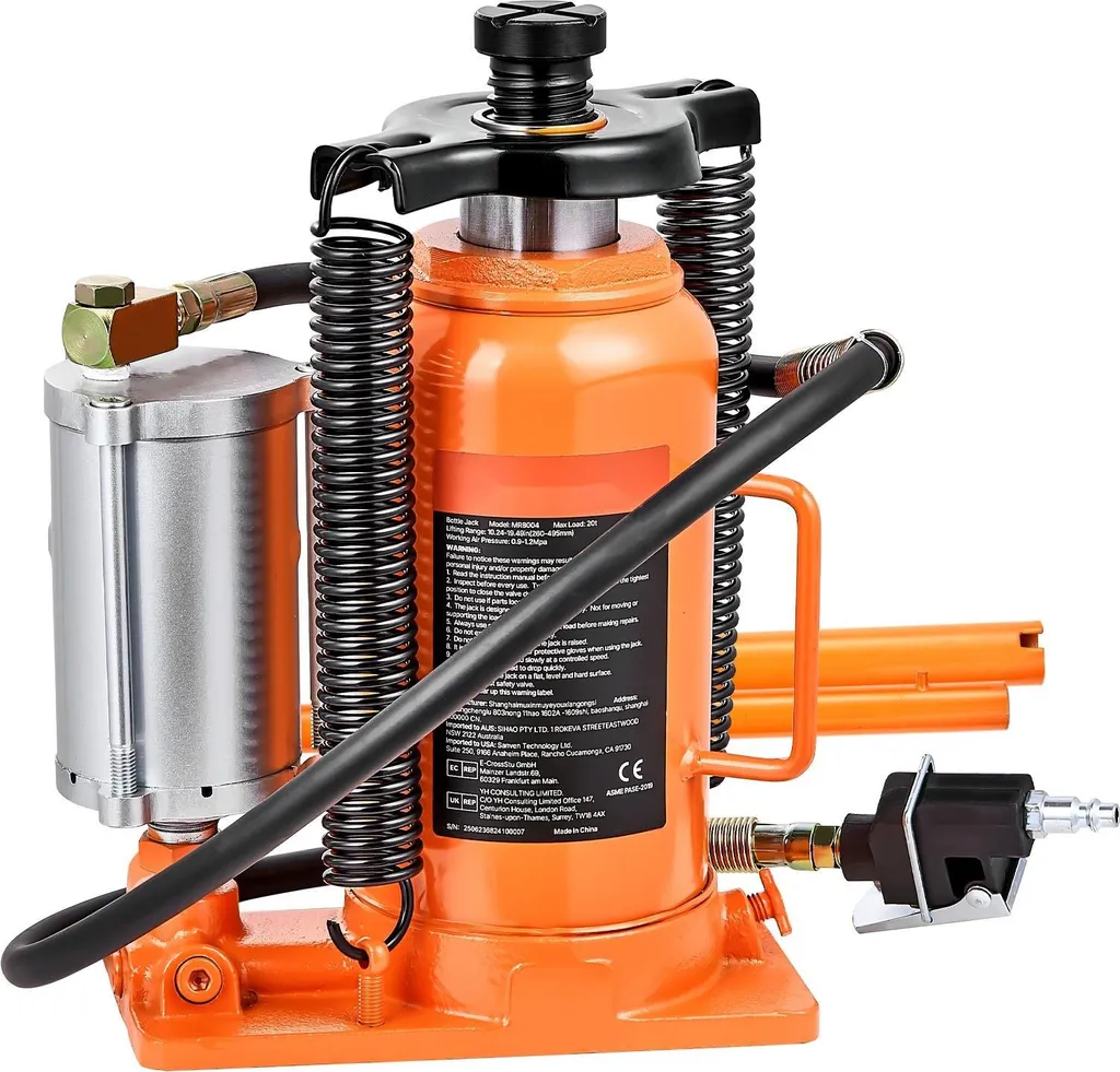 Cric pneumatique pour camping-car et camion 20 tonnes 260-495 mm