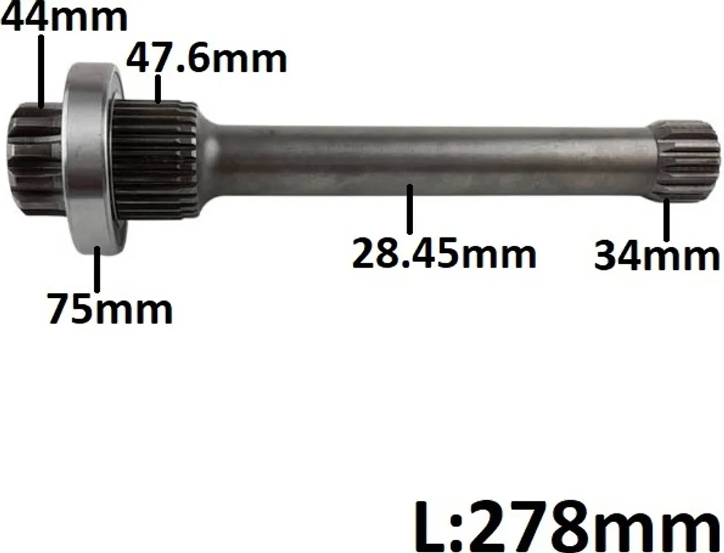 Éliminez les vibrations : Arbre à cardan 278mm Mercedes Actros G155 Retarder