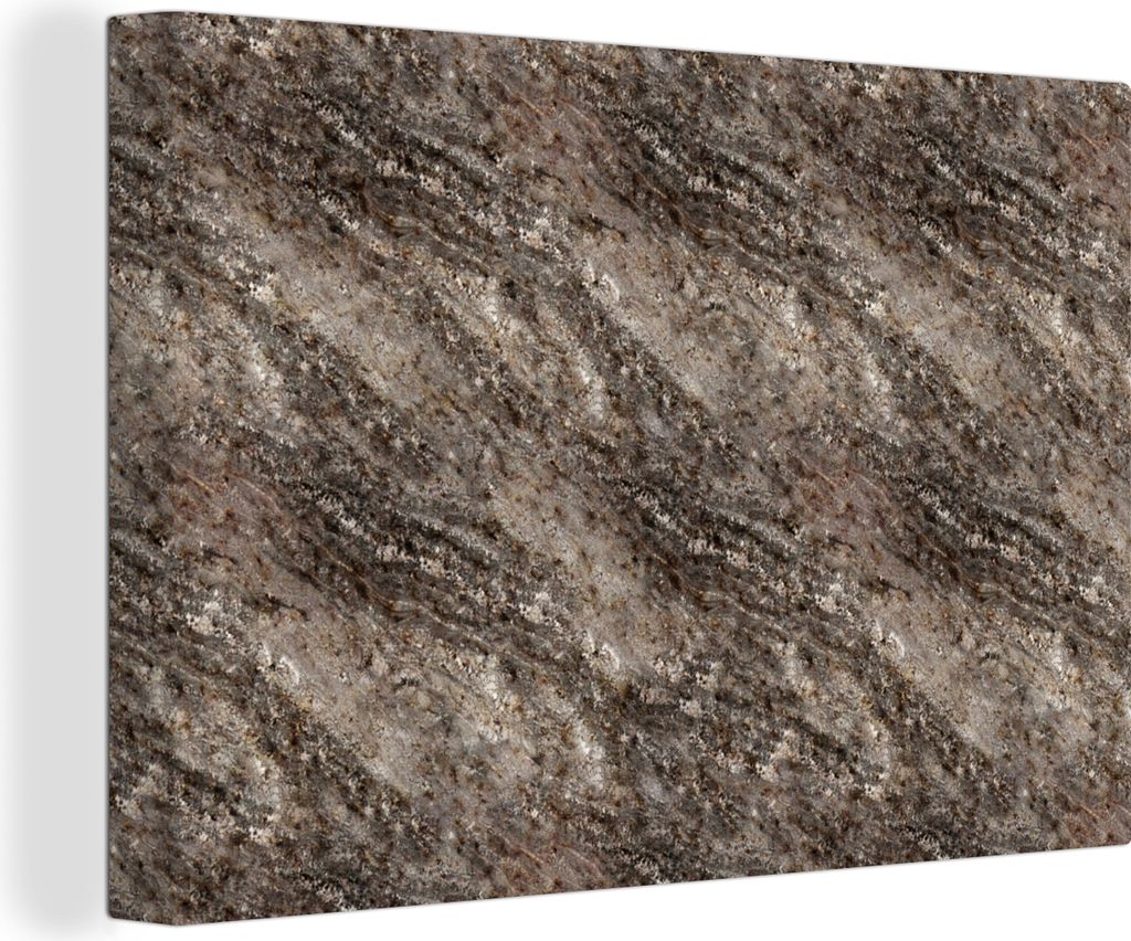 OneMillionCanvasses - Leinwandbilder - 140x90 cm, Granit - Stein - Muster, Wandbilder Kunstdruck Wanddekoration - Foto auf Leinwand - Gemälde au...
