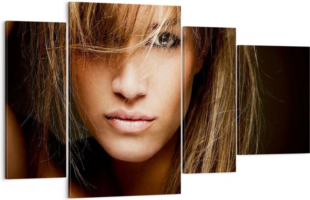 Bild auf Leinwand - Leinwandbild - Weiblich mode modell nackt - 120x70cm - Wand Bild - Wanddeko - Leinwanddruck - Bilder - Kunstdruck - Wanddekorat...