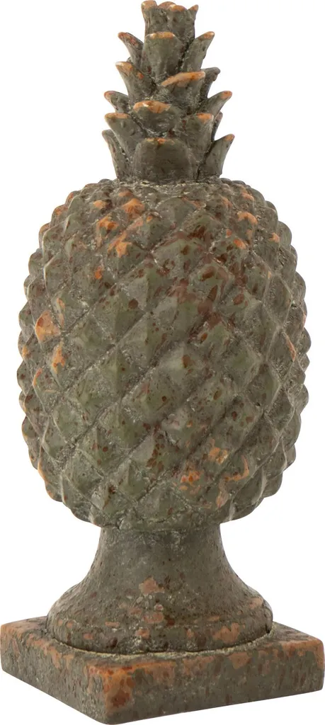 Ananas Déco Extérieur Magnésium Vert Foncé J-Line - Finition Antique