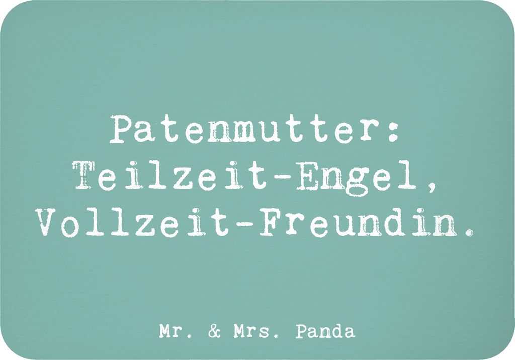 Mr. & Mrs. Panda magnet Spruch Patenmutter Engel - Meeresbrise - Geschenk, Wegweiser, tafelmagnet, Kühlschrankmagnet, rechteckmagnet, Familie, Fre...