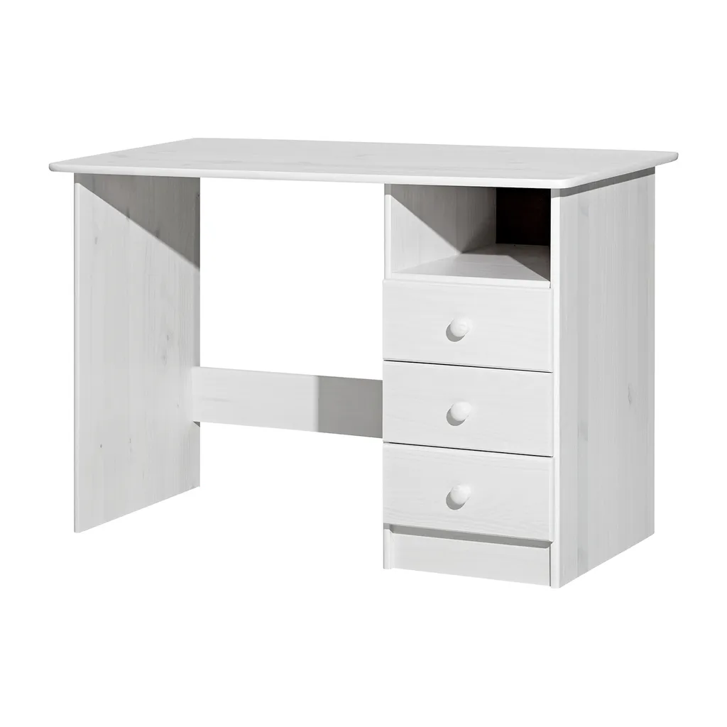 Bureau laqué blanc Idea PC 8844B finition brillante et design épuré