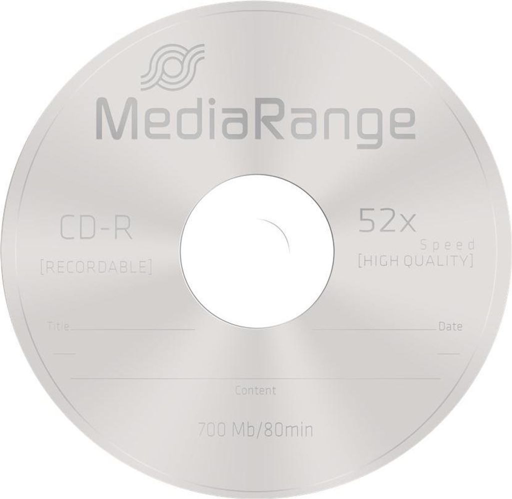 MediaRange CD-R 700MB 100pcs Spindel 52x Immagine del prodotto 