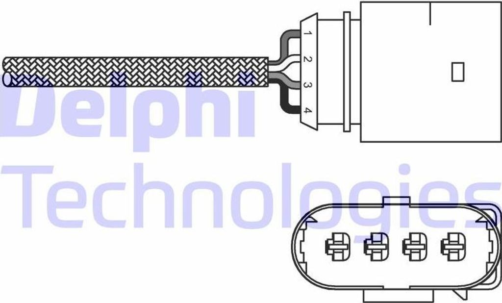 DELPHI ES20285-12B1 Lambdasonde OE 06B906265B kompatibel mit A4 8D, A4 8E, Superb, Passat 3B