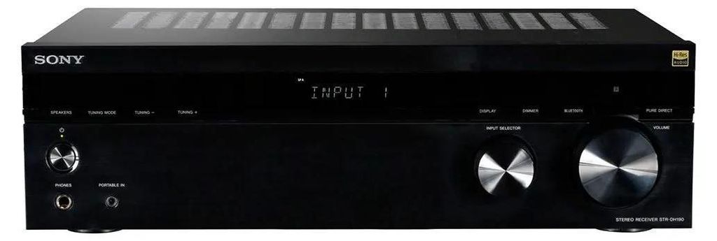 Sony STR-DH190, 100 W, 2.0 Kanäle, Stereo, 1%, 8 Ohm, RCA Produktbild 