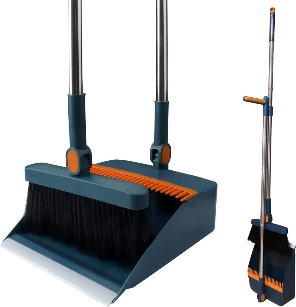Ensemble Balai et Pelle avec Peigne de Nettoyage Manche Télescopique