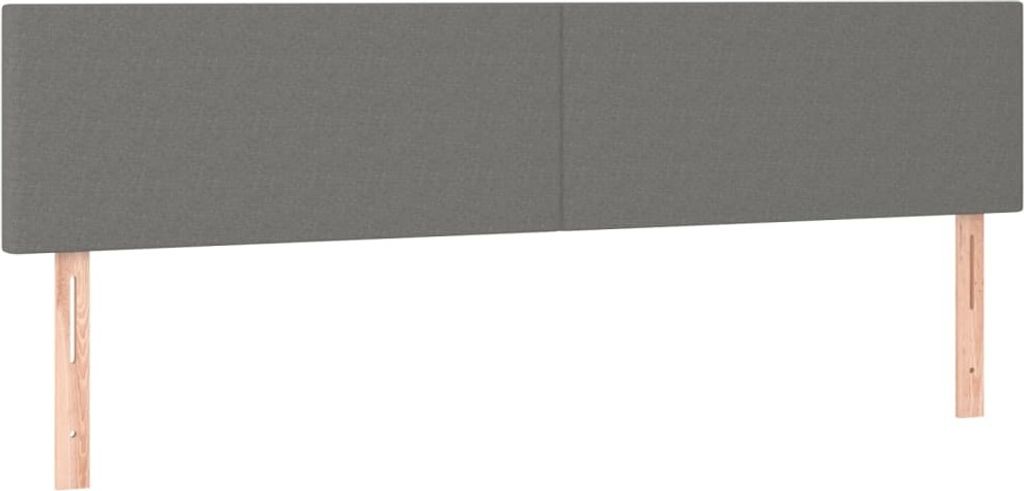 Kopfteile 2 Stk. Dunkelgrau 80x5x78/88 cm Stoff