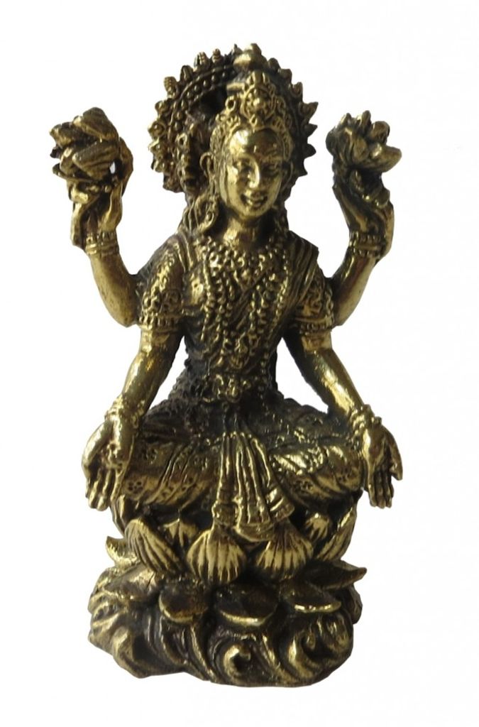 "Lakshmi auf Lotus" Messing 5cm