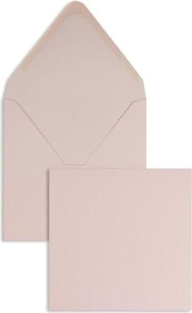 Briefumschläge 140x140mm 120g/qm gummiert VE=100 Stück zartrosa