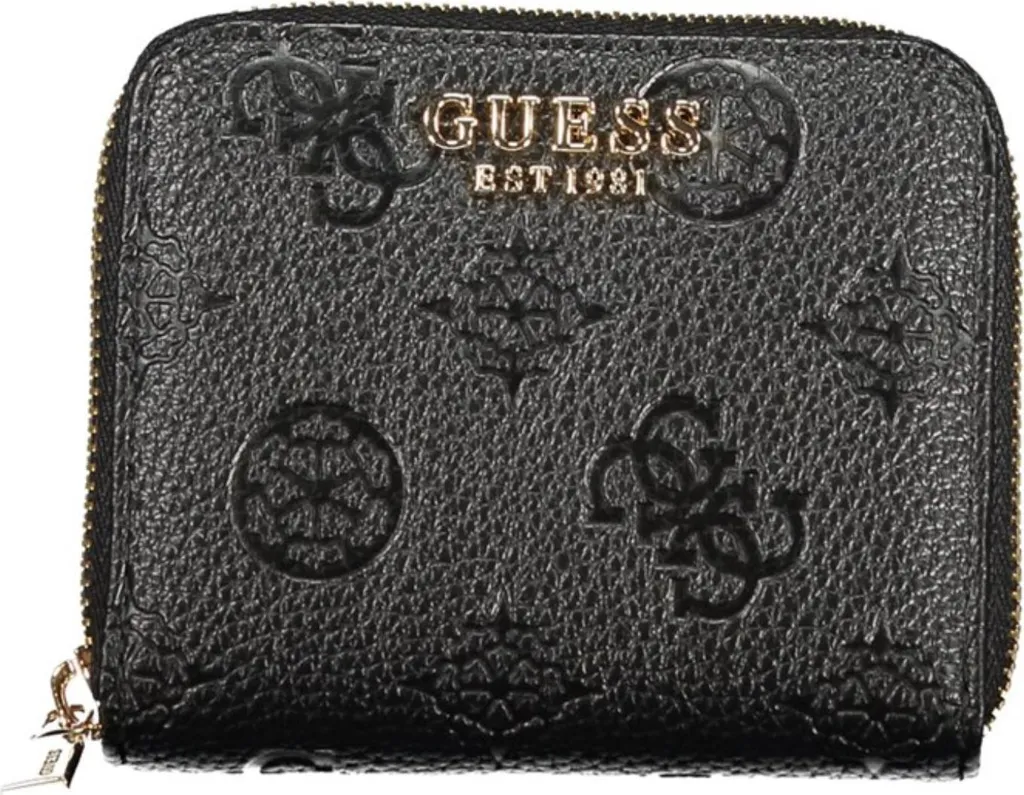 Portefeuille Guess PD9888137 en Simili Cuir Noir Texture Grainée Chic
