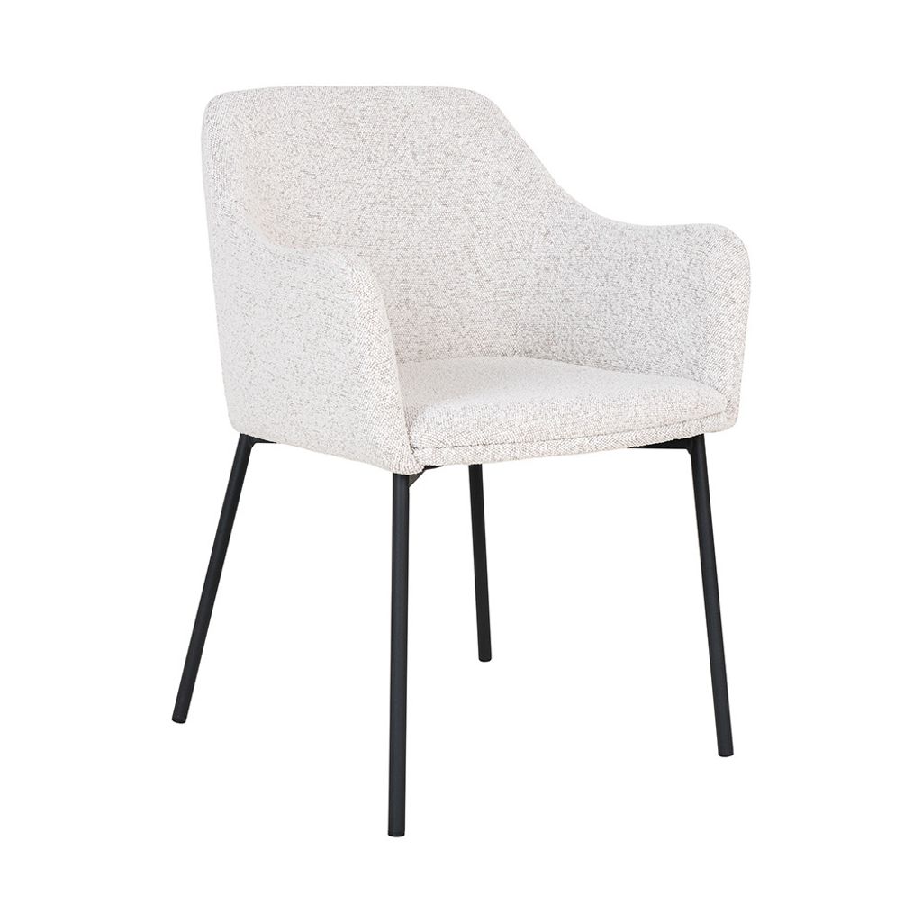 House Collection Bouclé Esszimmerstuhl Dain Weiß Produktbild 