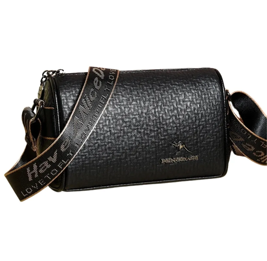 Borsa a Tracolla Postbag Camerazar Pelle Nera: Spaziosa ed Elegante