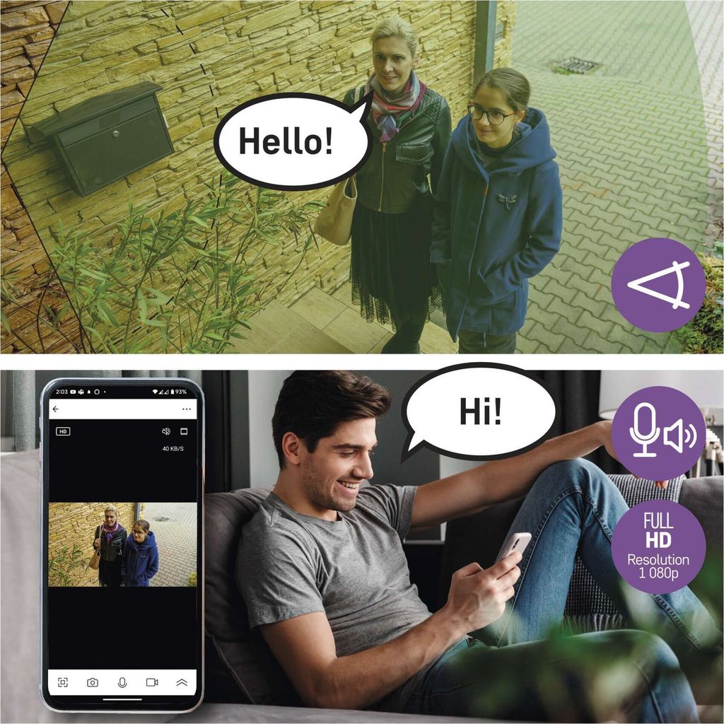 EMOS GoSmart Biela vonkajšia otočná kamera s WiFi a svetlom Obrázok produktu 18