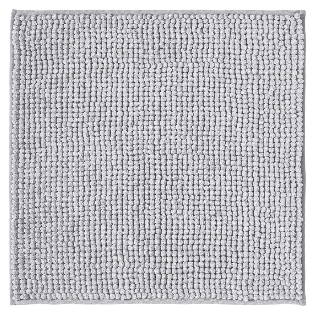 Rutschfeste Badematte | Kombinierbar als Badematten-Set | Waschbare Chenille-Badematte | Duschmatte für Dusche, Badewanne und WC | Grau – 45 x 4...