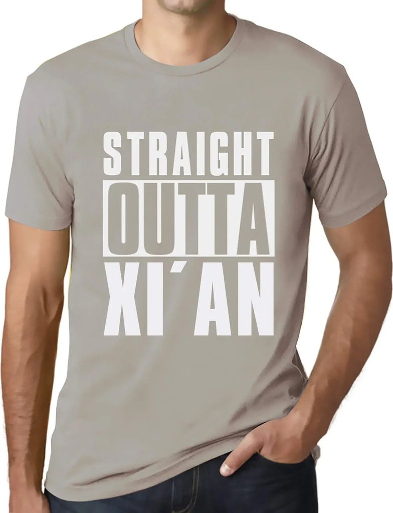 Herren Grafik T-Shirt Direkt aus Xi'an – Straight Outta Xi'an – Öko-Verantwortlich Vintage Jahrgang Kurzarm Lustige Druck Geburtstag Geschenk ...