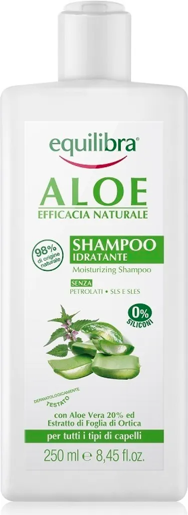 Equilibra Shampoo idratante all'aloe, 250 ml