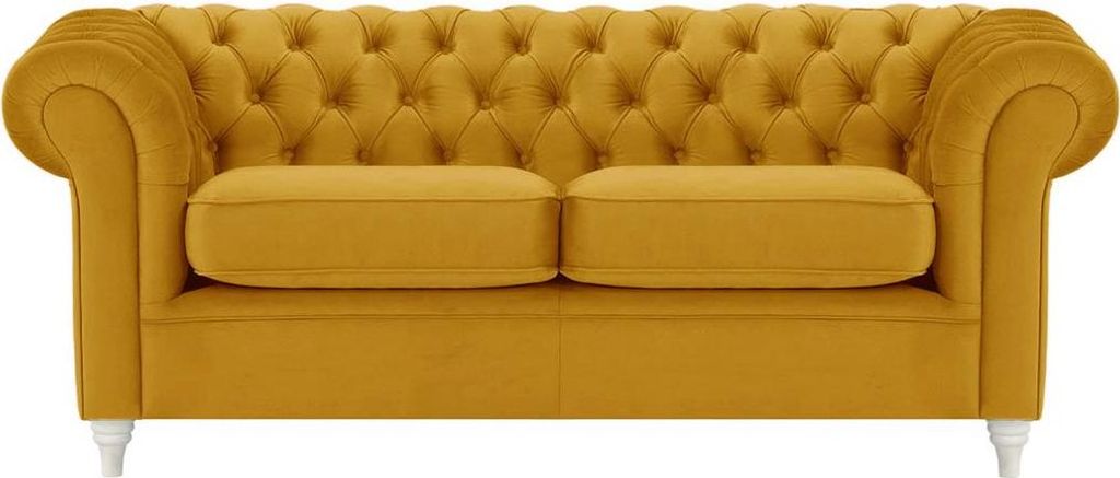 Dreisitzer-Sofa Chesterfield-Velluto 8-white