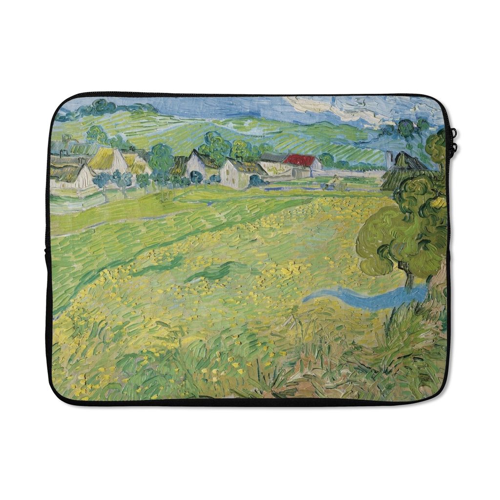 MuchoWow Laptop Hülle 17 Zoll Laptoptasche Les Vessenots in Auvers - Vincent van Gogh - Zipper - Schutzabdeckung