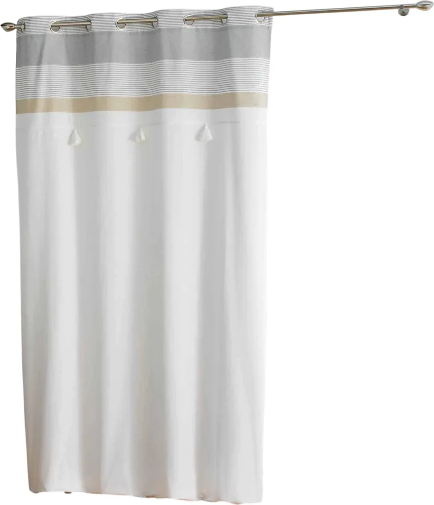 Rideau à œillets Iliades en coton tissé - Finition premium pour chambre