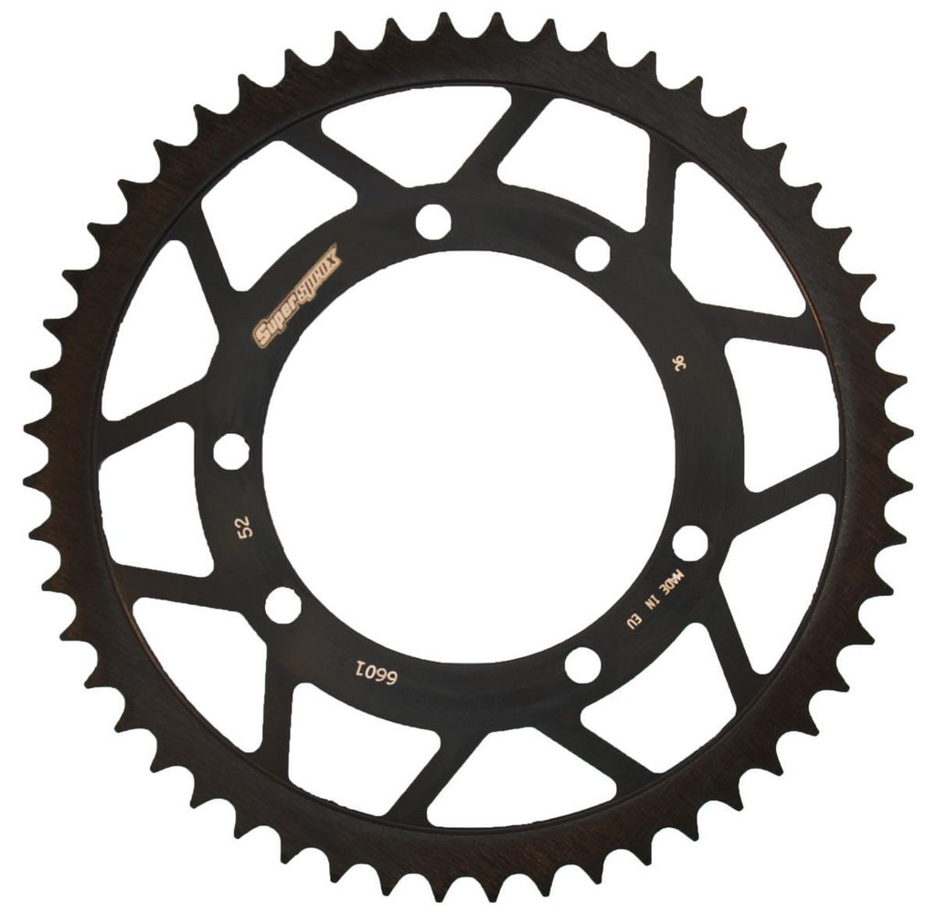 Stahl-Kettenrad Supersprox 420 - 52Z (schwarz) RFE-6601:52-BLK|ID 100,0 LK 115,0 6-Loch