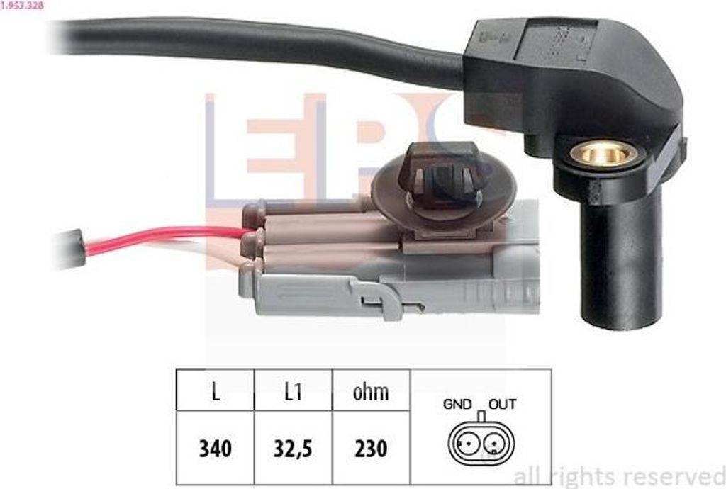 EPS 1.953.328 Kurbelwellensensor Impulsgeber für RENAULT Produktbild 