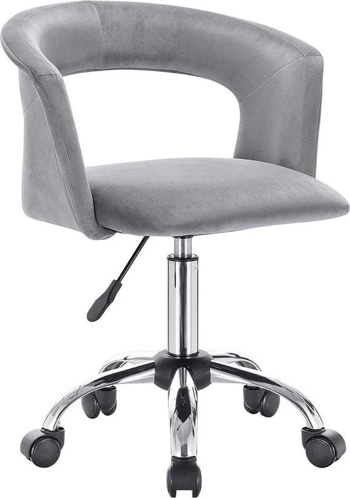 Sedia Ufficio Grigio Chiaro in Velluto: Ergonomia per Smart Working