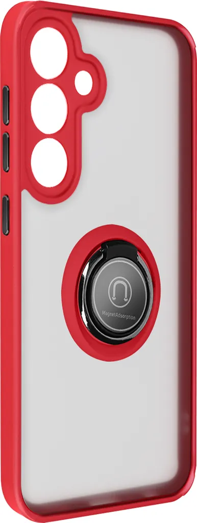 Cover Samsung S24 Plus Rossa Avizar con Supporto Anello Magnetico