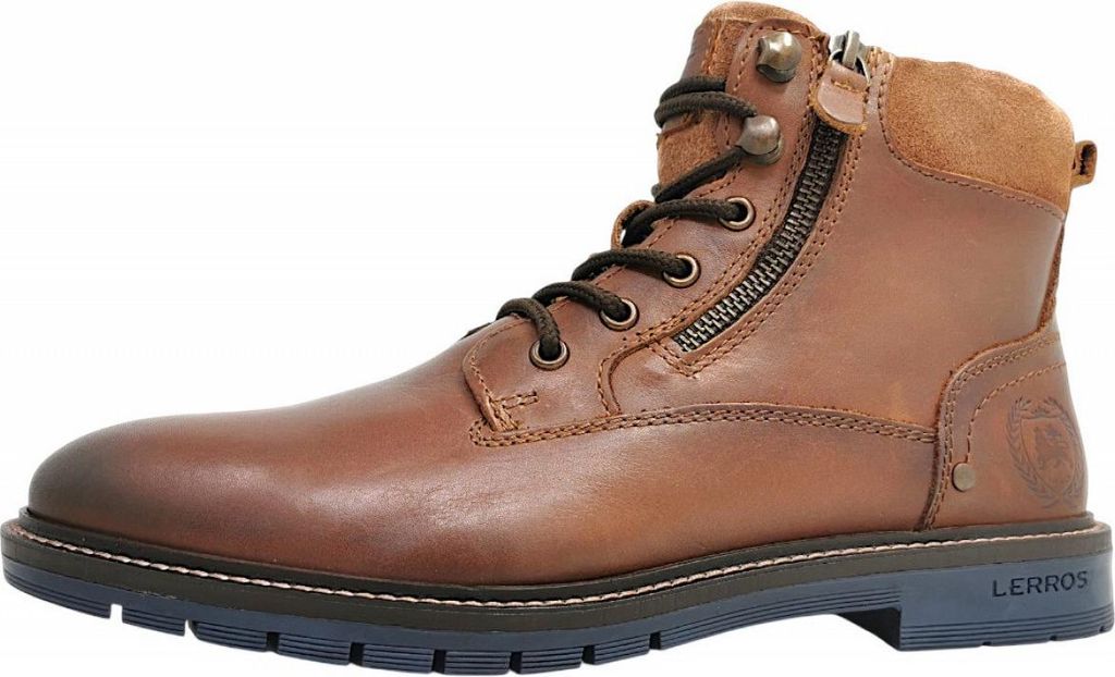 Lerros Herren Schnürstiefel in Braun, Größe 46