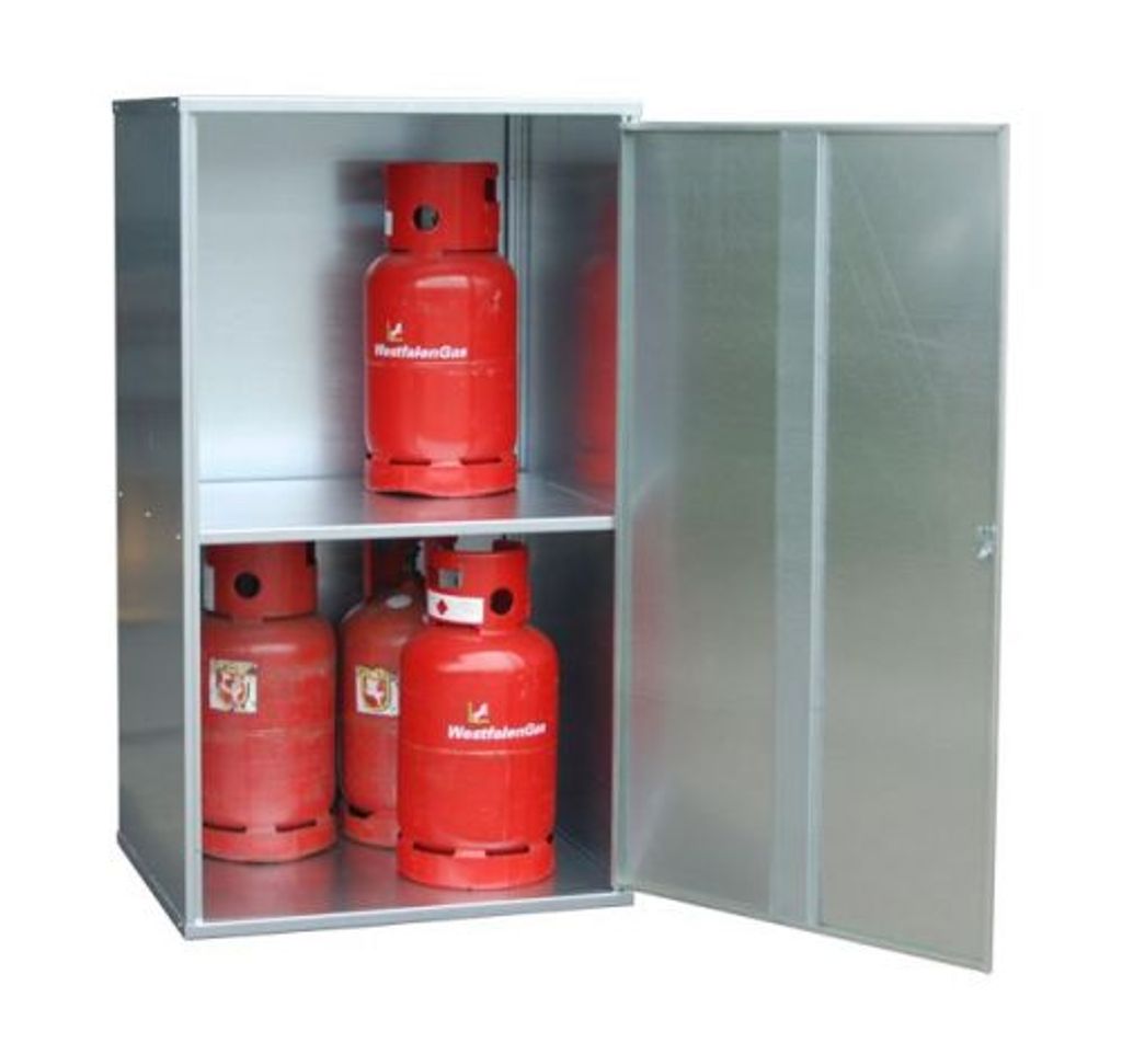 Bauer Gasflaschen-Depot GFD-G 1, verzinkt, 1 Tür, geschlossen für 10x 11 kg-Gasflaschen