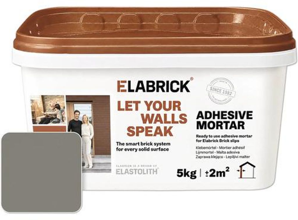 Elabrick Klebemörtel zementgrau 5 kg Produktbild 