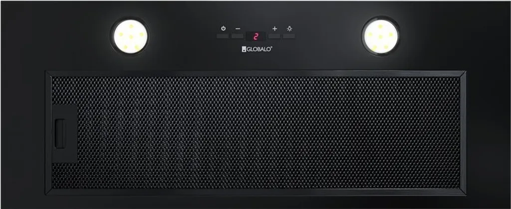 Hotte de Cuisine Discrète Globalo Laizeno 70.1 Noir pour Petit Espace