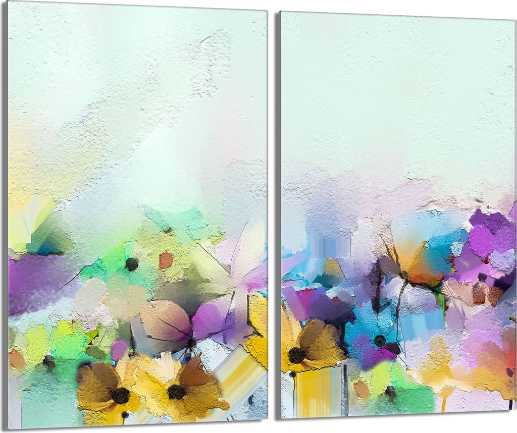 Glasherdplattenschutz 2x30x52 Blumen