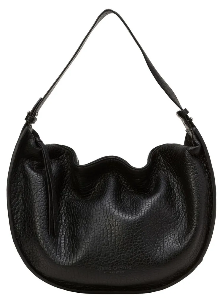 Sac Bandoulière Marc O'Polo Aamu Noir en Cuir Souple Haute Qualité
