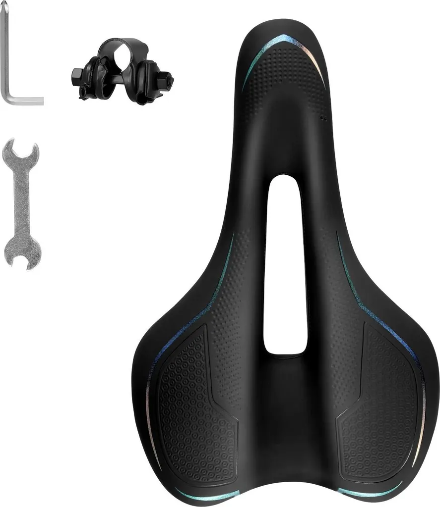 Selle VTT ergonomique - Confort pour longues sorties - Coque fibre carbone