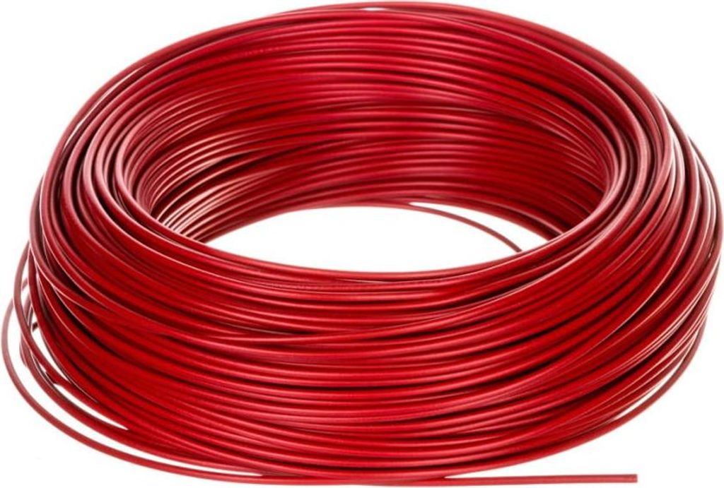 Lapp Kabel H05V-K HAR 1 x 0,75mm² 100m Rot - PVC Anschluss- und Steuerleitung - Flammwidrig - Klasse 5 / Feindrähtig - Kupferleiter