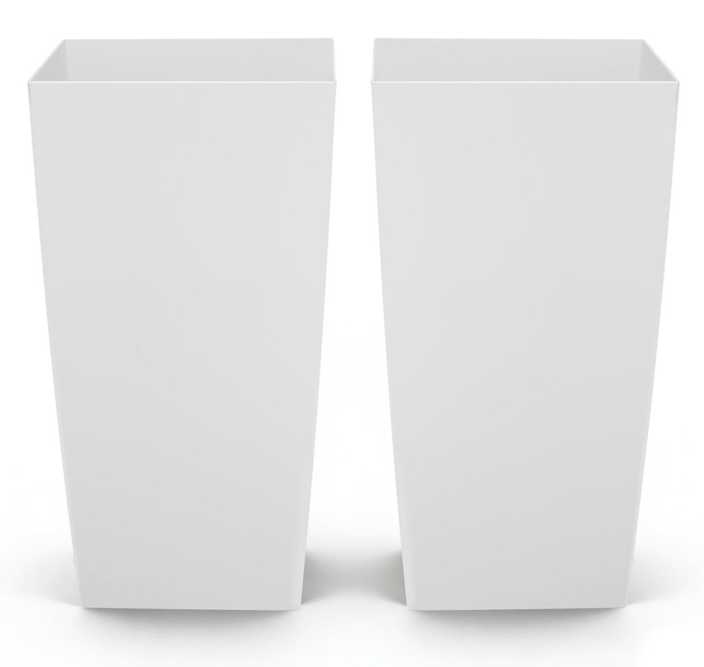 VEVOR Pflanztopf 390x390x750 mm 2er-Set, Blumentopf, Blumenkübel, PP-Pflanzgefäß, Planzkübel, Pflanzkasten mit Innentopf & Abflusslöchern, Gee...