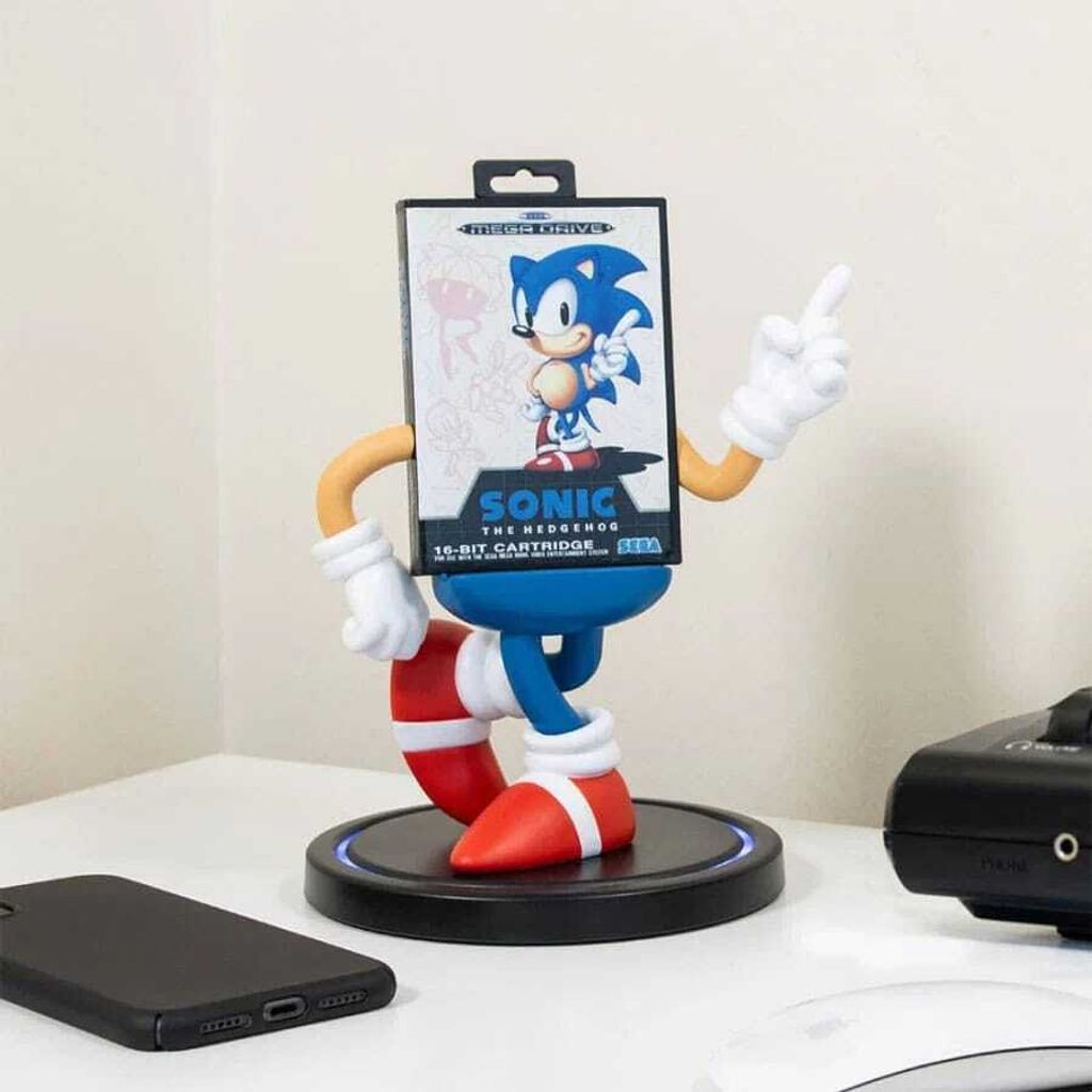 Numskull Power Idolz Sonic The Hedgehog Sega kabelloses Telefon-Ladegerät, kompatibel mit Qi-fähigen Geräten