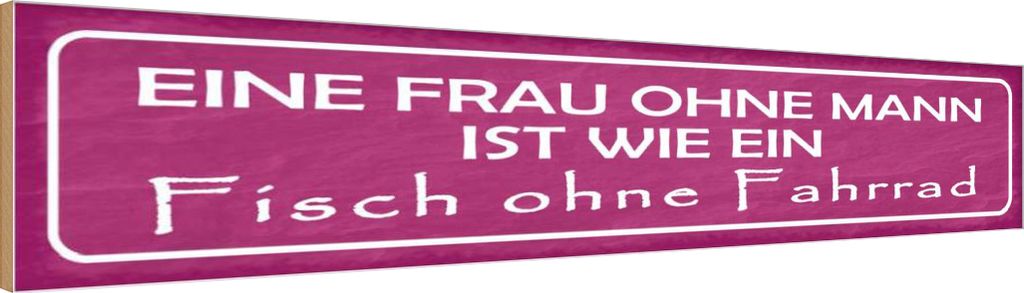vianmo Holzschild 10x46 cm Frau Mann fisch ohne Fahrrad Männer Frauen