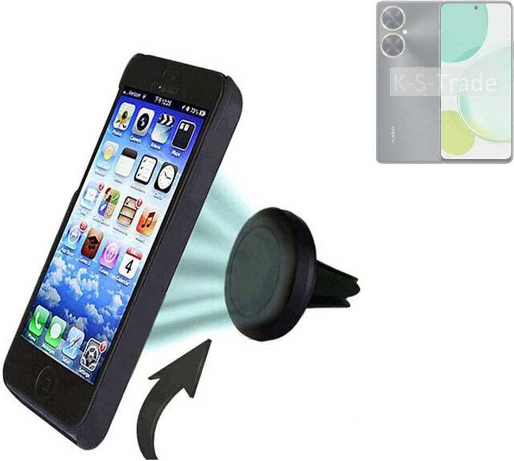 K-S-Trade Kompatibel mit Huawei Enjoy P60 Pro Auto Handy Halterung KFZ Halter Lüftungsgitterhalterung Air Vent mount Smartphone Halter