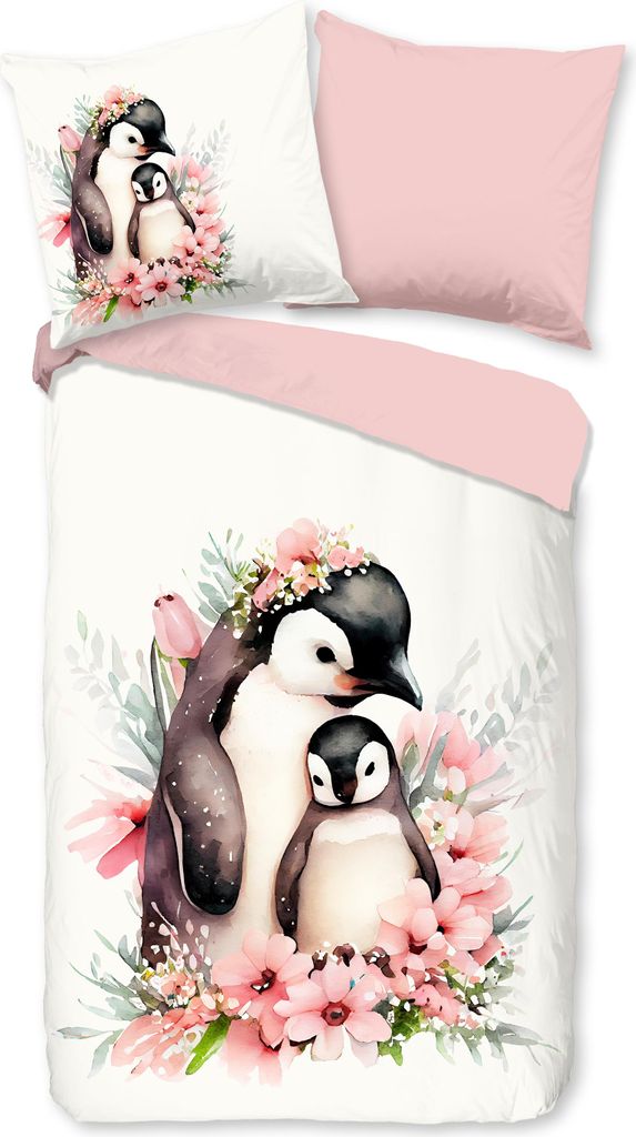 Duvet cover Good Morning 135x200 + 1* 80x80 cm - penguin Produktbild 