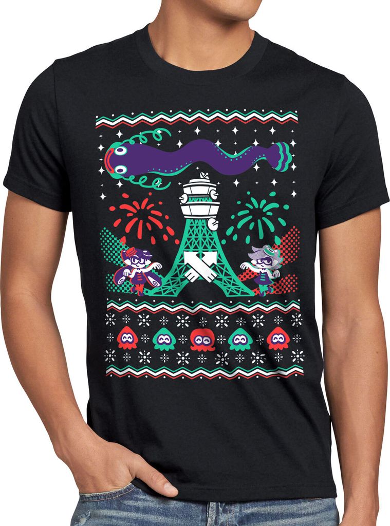 A.N.T. Splash Christmas Sweater Herren T-Shirt ugly pulli weihnachtspullover