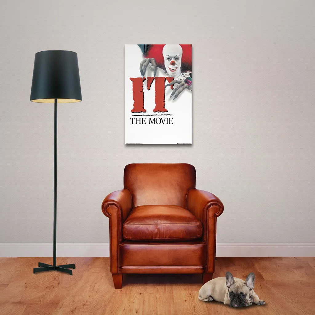 Poster ES 1990 Stephen King Finition Aluminium avec Rails de 63 cm