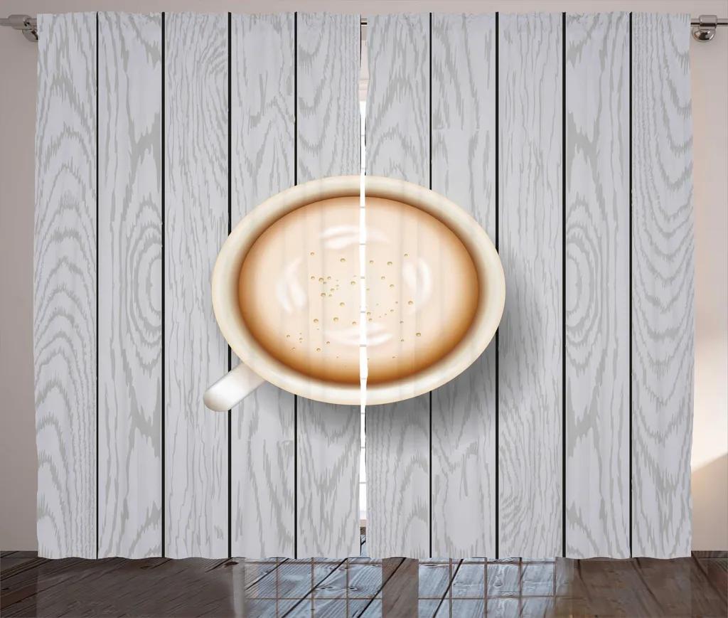 Rideau Occultant Partiel 280x225 cm pour Déco Salon Café Rustique