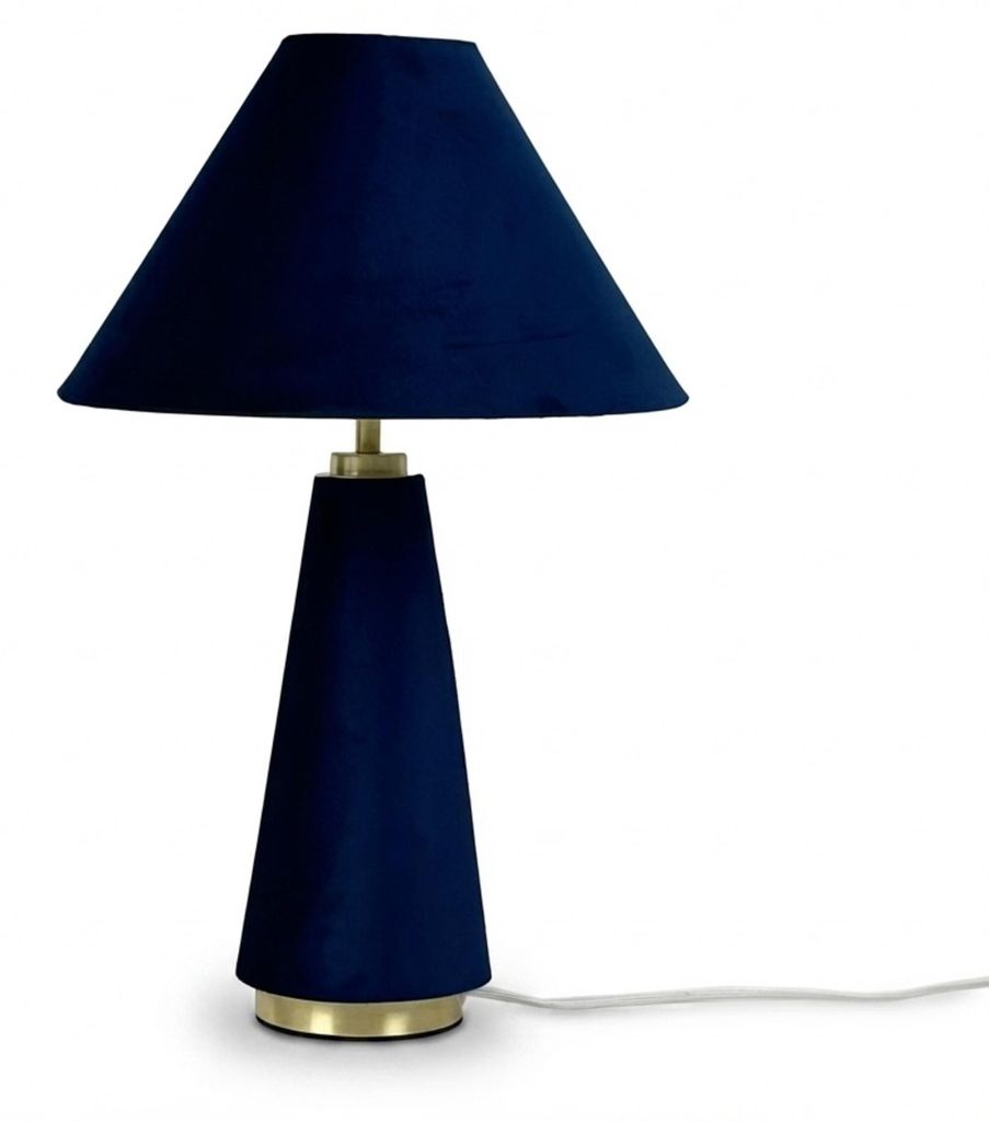 Lampada da tavolo Relaxdays, paralume in velluto e base in Immagine del prodotto 