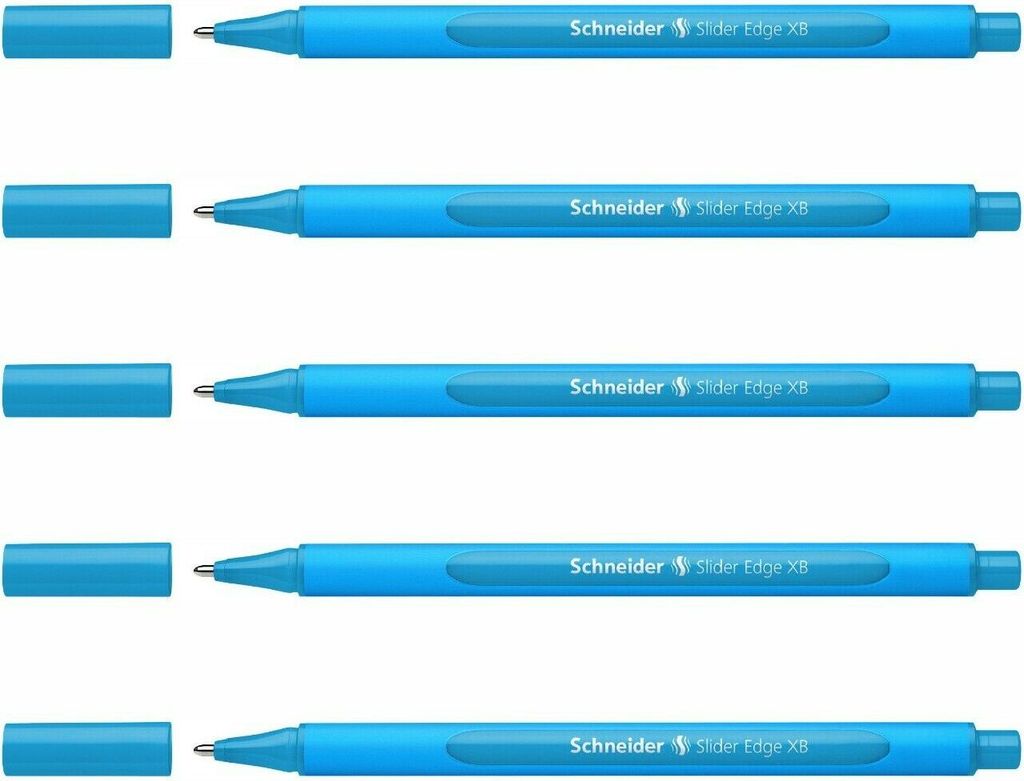 Schneider Kugelschreiber Slider Edge XB - 5er-Set hellblau