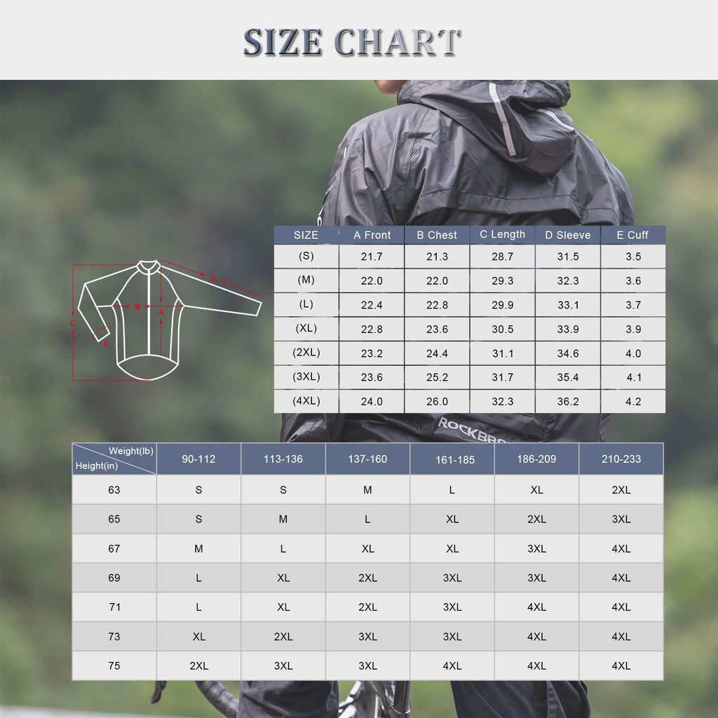 ROCKBROS Regenmantel Fahrrad Wasserdicht Jacke Europäische Produktbild 